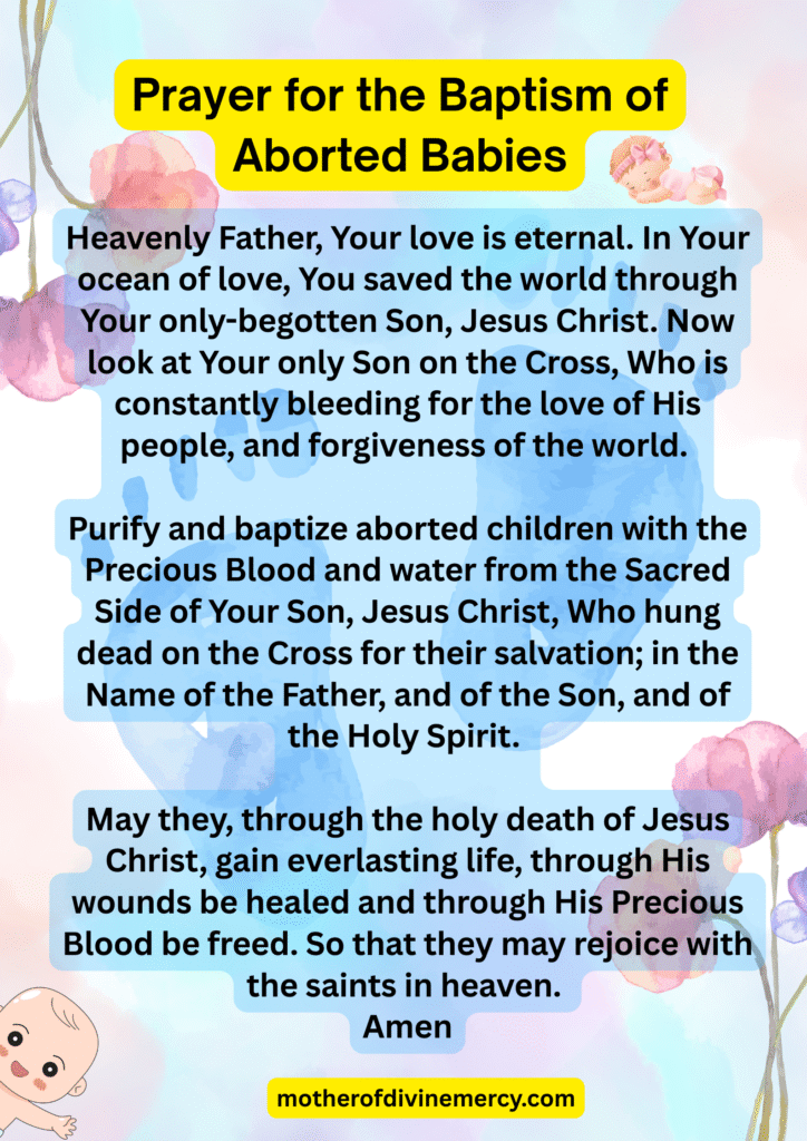Prayer for the Baptism of Aborted Babies