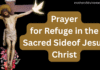 Prayer for Refuge in the Sacred Side of Jesus Christ Prayer for Refuge in the Sacred Sideof Jesus Christ