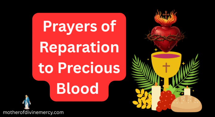 Prayers of Reparation to Precious Blood Prayers of Reparation to Precious Blood